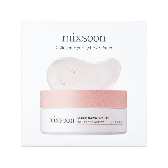 Mixsoon Collagen Hydrogel Eye Patch 84g, Hydrating, Firming, and Wrinkle-Care Patches with Peptides, 30 Pairs