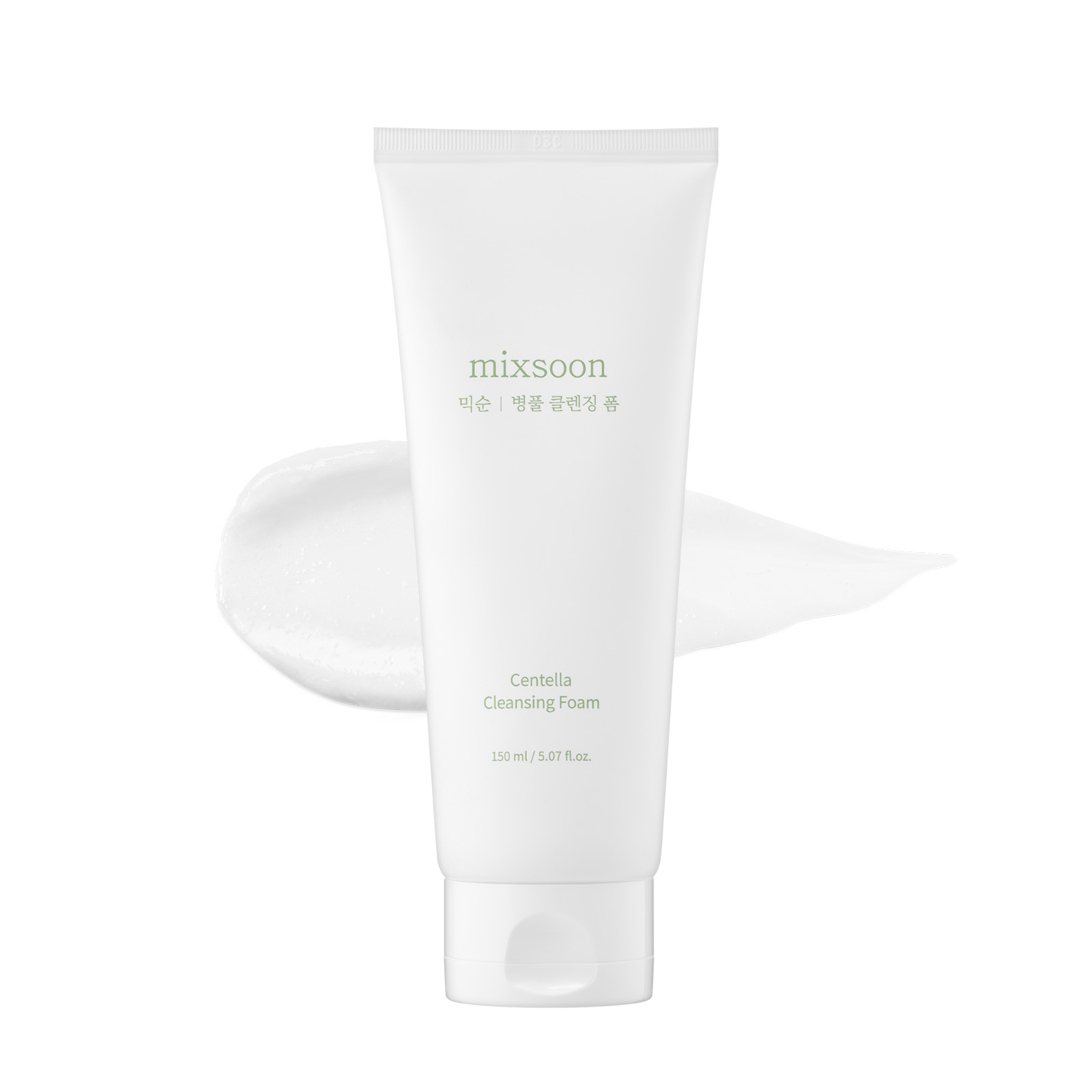 Mixsoon Centella Cleansing Foam, Low pH Gentle Cleanser with Salicylic Acid for Sensitive Skin, 150ml