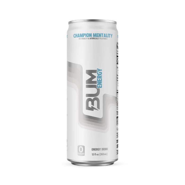 Bum Energy Drink Champion Mentality, Clean Energy, Focus and Cognizin, Zero Sugar, 355ml