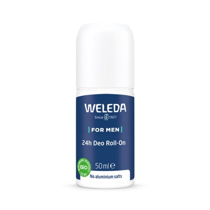 Weleda Men 24H Roll-On Deodorant, Herbal Fresh, Aluminum-Free, Long-Lasting Odor Protection, 50ml