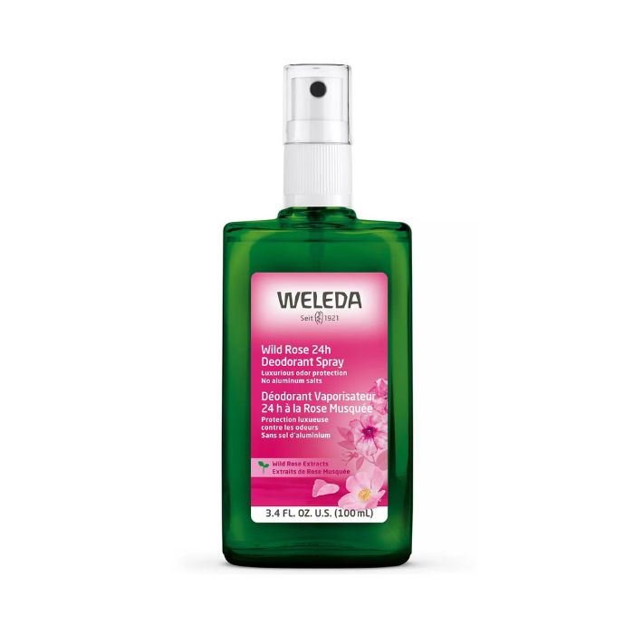 Weleda Wild Rose 24H Deodorant Spray, Natural Floral Freshness, Aluminum-Free, Skin-Kind Formula, 100ml