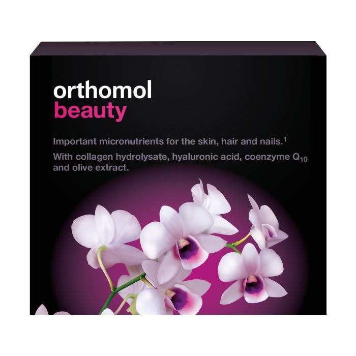 Orthomol Beauty Vial, Collagen, Hyaluronic Acid and Coenzyme Q10 Supplement for Skin, Hair & Nails, 30s