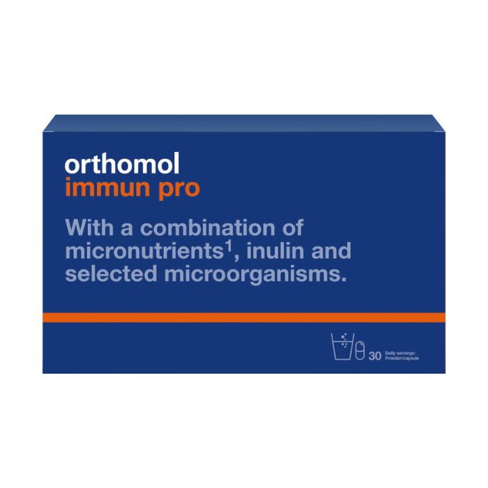 Orthomol Immun Pro Powder Capsules, Immune Support with Vitamins, Minerals and Probiotics