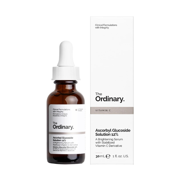 The Ordinary Ascorbyl Glucoside Solution 12% Serum, Brightening Vitamin C Antioxidant for Radiant - 30ml