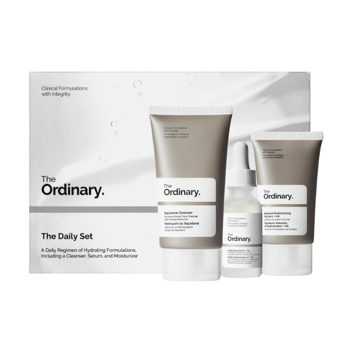The Ordinary The Daily Set - Squalane Cleanser, Hyaluronic Acid 2% + B5 with Natural Moisturizing Factors + HA