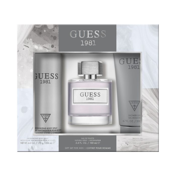 Guess 1981 EDT 100ml + Shower Gel + Body Spray, Gift Set for Men