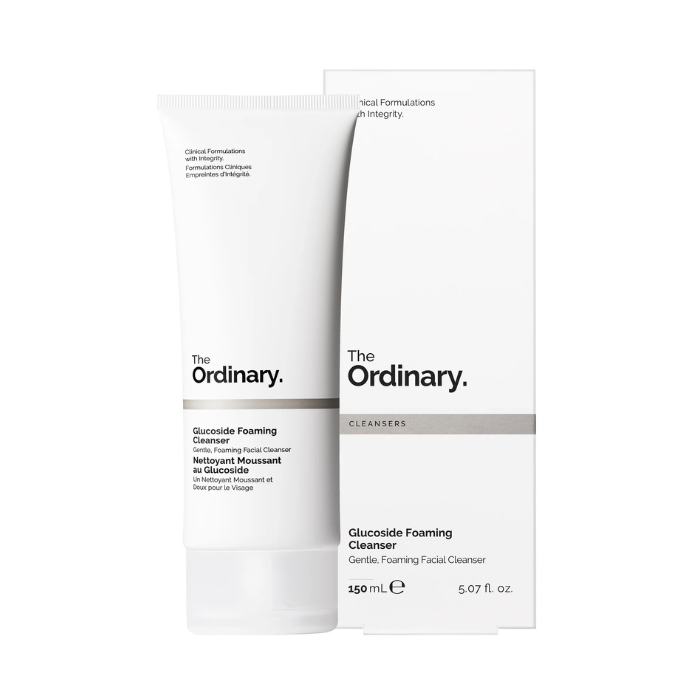 The Ordinary Glucoside Foaming Cleanser, Gentle Daily Gel Cleanser for Skin Clarity and Radiance – 150ml