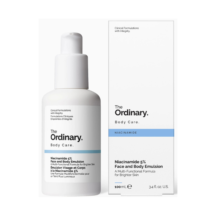 The Ordinary Niacinamide 5% Face and Body Emulsion, Lightweight Hydrating Formula - 100ml