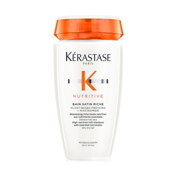 Kerastase Nutritive Bain Satin Riche, High-Nutrition Shampoo for Very Dry Hair, Moisture & Strength - 250ml