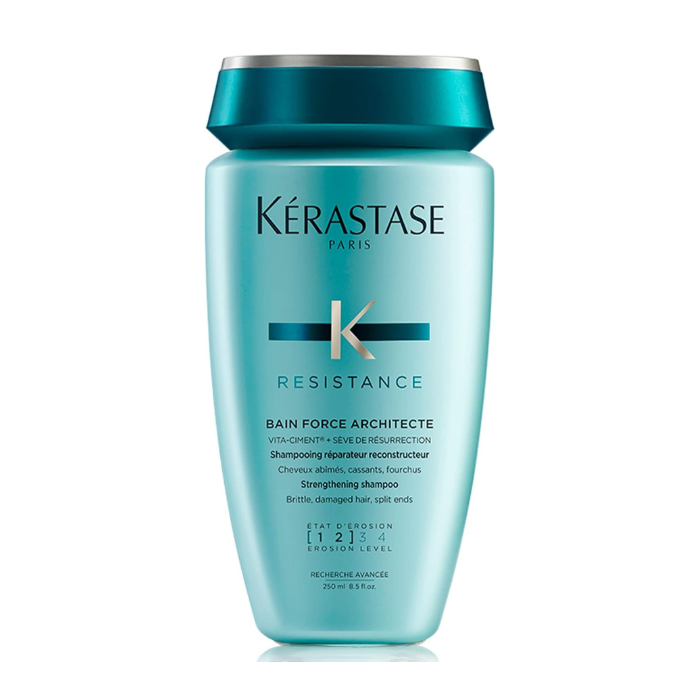 Kerastase Resistance Bain Force Architecte, Repairing Shampoo for Damaged, Weak and Brittle Hair - 250ml