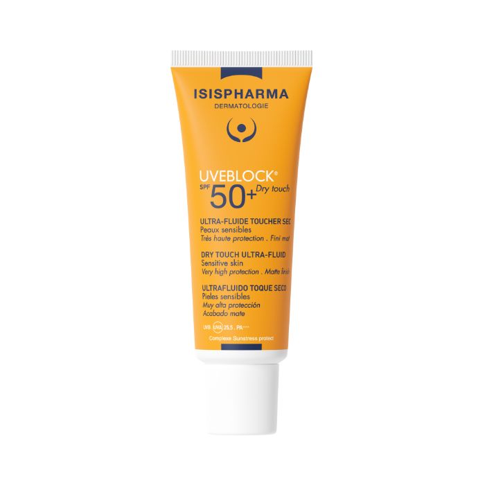Isis UVE Block (SPF50+) Dry Touch Ultra-Fluid, Lightweight Mattifying Sunscreen for Oily Skin, 40ml