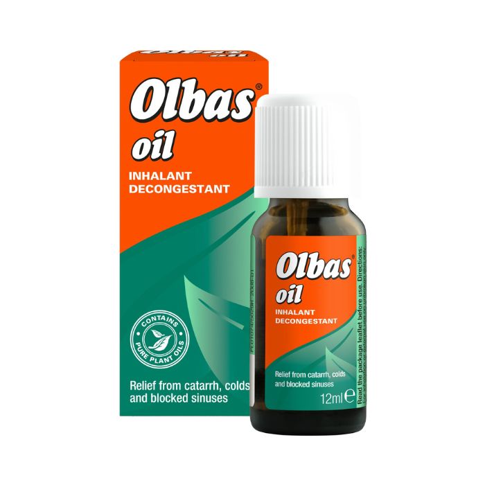 Olbas Inhalant Decongestant Oil, Natural Vapour Relief for Blocked Nose, Cold & Sinus Congestion, 12ml