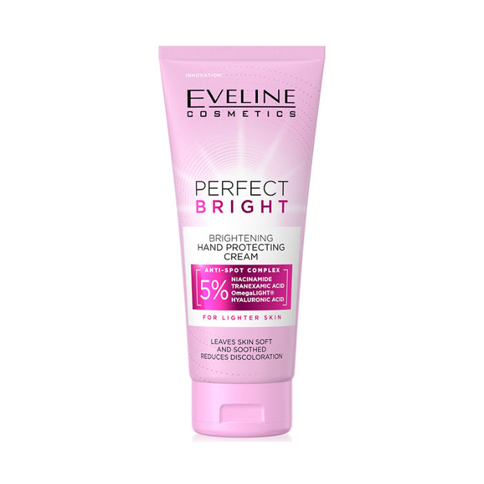 Eveline Perfect Bright Hand Protecting Cream, Brightening Anti-Spot Hydrating Vegan, 100ml