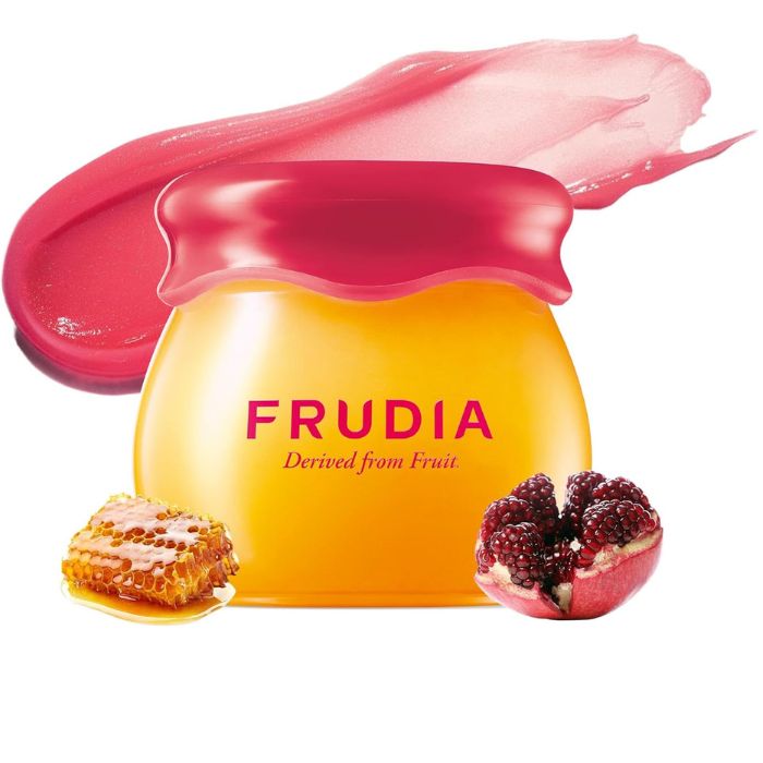 Frudia Pomegranate Honey 3-In-1 Lip Balm, Moisturizing, Plumping and Tinted Lip Care for Soft, Glossy Lips, 10ml