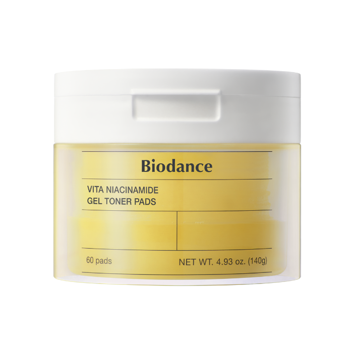 Biodance Vita Niacinamide Gel Toner Pads, Brightening, Even Tone and Radiance Care, 60s