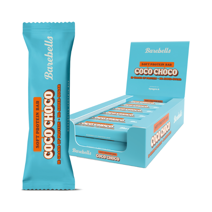 Barebells Soft Protein Bar Coco Choco 55g, 16g Protein, No Added Sugar, Pack of 12