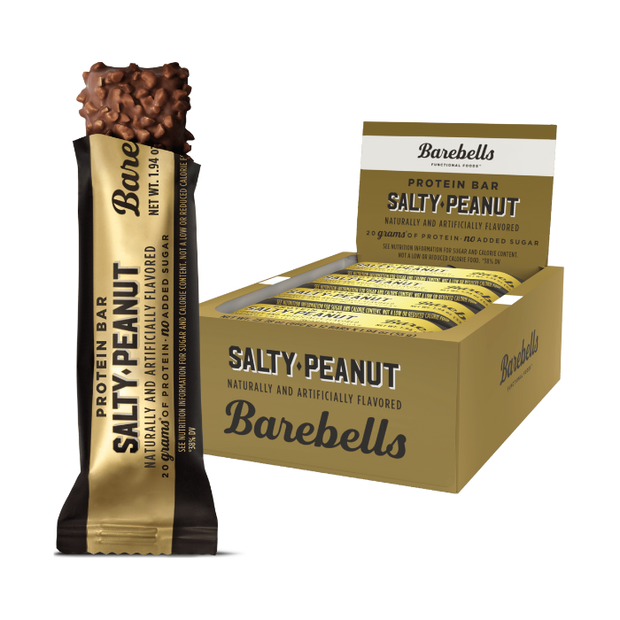 Barebells Protein Bar Salty Peanut 55g, 20g Protein, No Added Sugar, Pack of 12