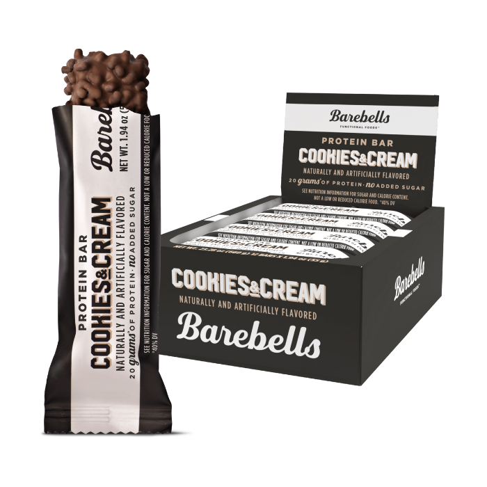 Barebells Protein Bar Cookies and Cream 55g, High Protein, No Added Sugar, Pack of 12