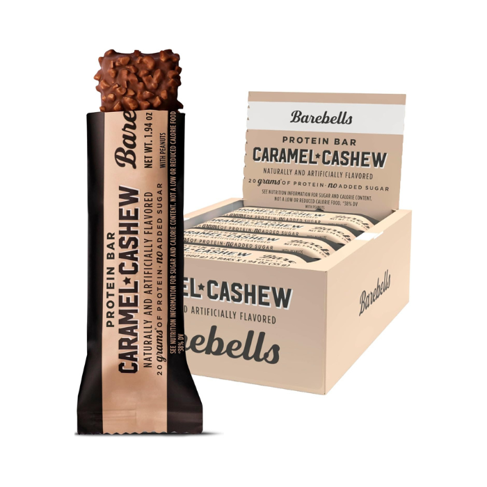 Barebells Protein Bar Caramel Cashew 55g, 20g Protein, No Added Sugar, Pack of 12