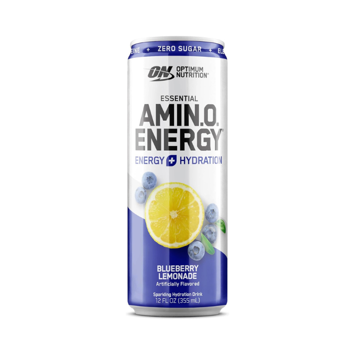 Optimum Nutrition Amino Energy Sparkling Blueberry Lemonade, Clean Energy and Aminos, 355ml