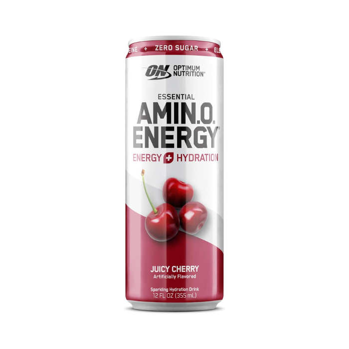 Optimum Nutrition Amino Energy Sparkling Juicy Cherry, Energy, EAAs and Electrolytes, 355ml