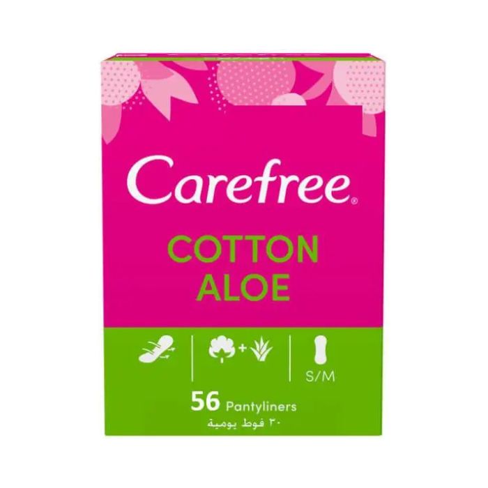 Carefree Cotton Aloe Pantyliners 56s