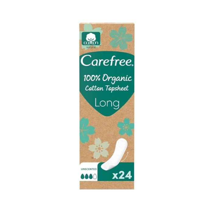 Carefree Organic Cotton Pantyliners Long 24s