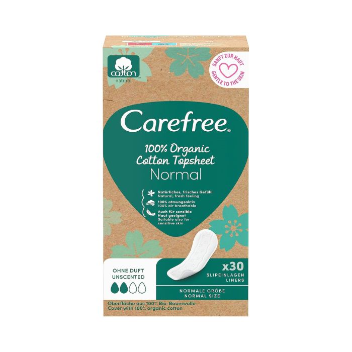 Carefree Organic Cotton Pantyliners Normal 30s