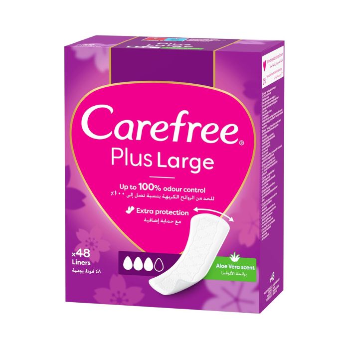 Carefree Plus Aloe Large Pantyliners 48s