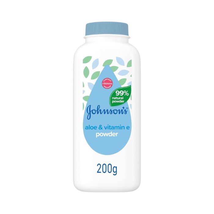 Johnson & Johnson Baby Aloe & Vitamin E Natural Powder 200g