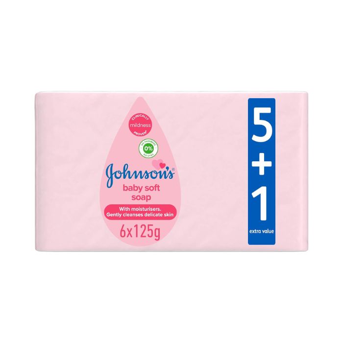 Johnson & Johnson Baby Soap 5+1, 125g, Pack of 6 pcs