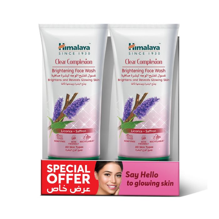 Himalaya Clear Complexion Whitening Face Wash 150ml, Pack of 2