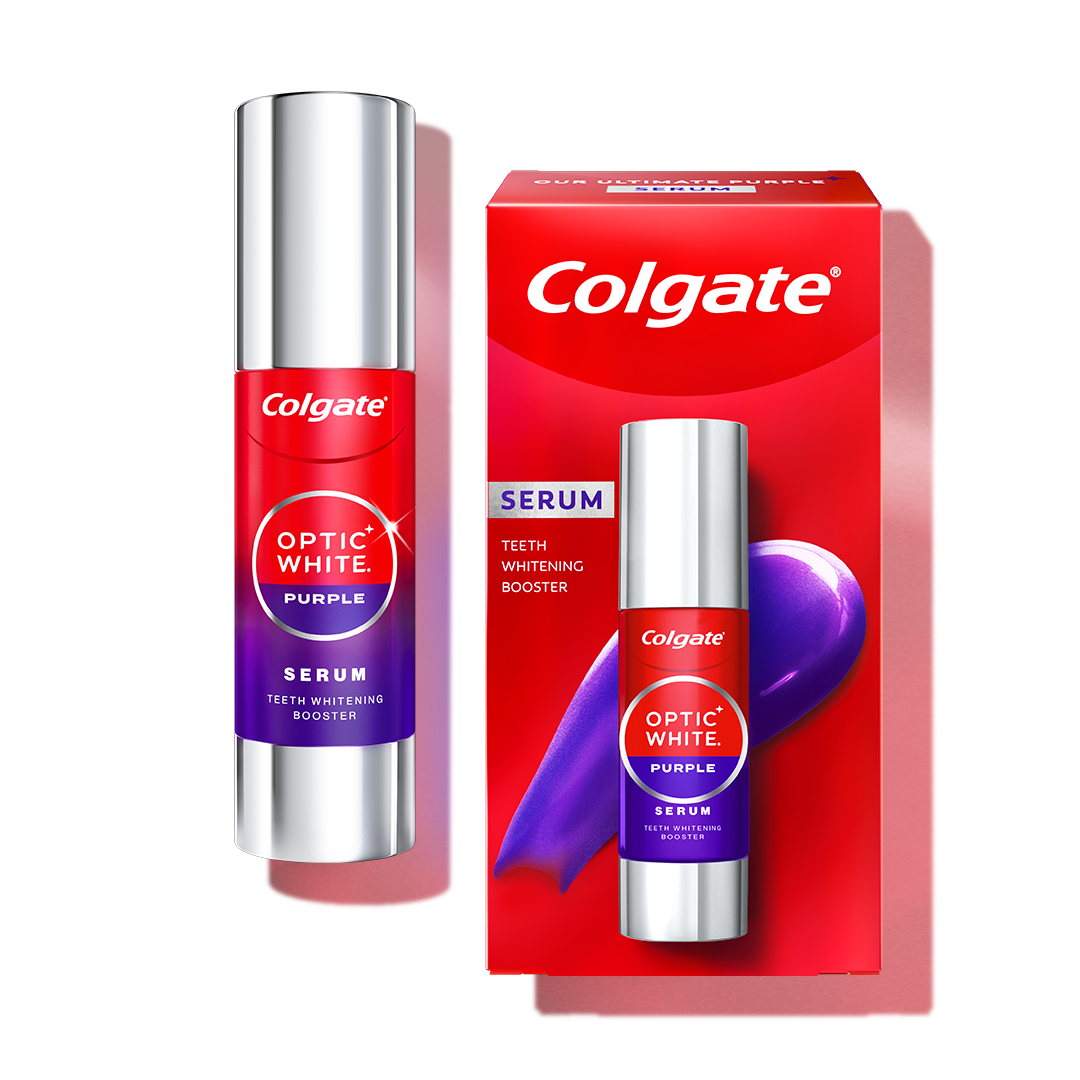 Colgate Optic White Purple Serum, Instant Color-Correcting Teeth Whitening Boost, Enamel-Safe, 40ml