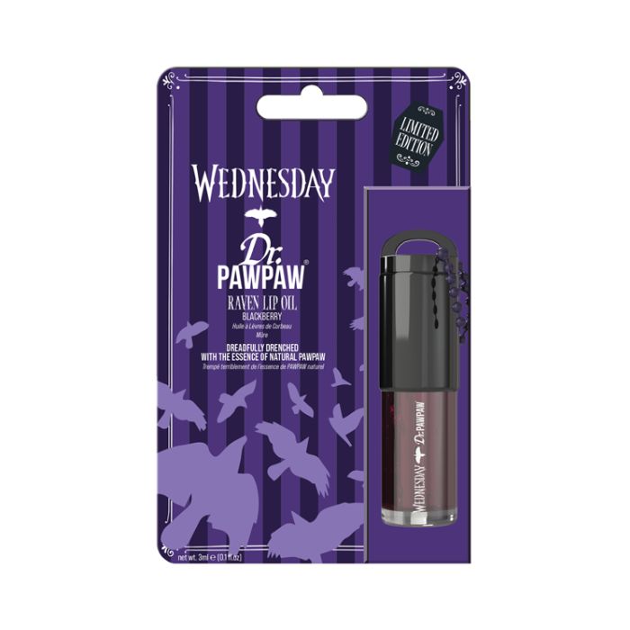 Dr. PawPaw Wednesday Raven, Sheer Blackberry Tint Lip Oil with Papaya and Aloe, 3ml
