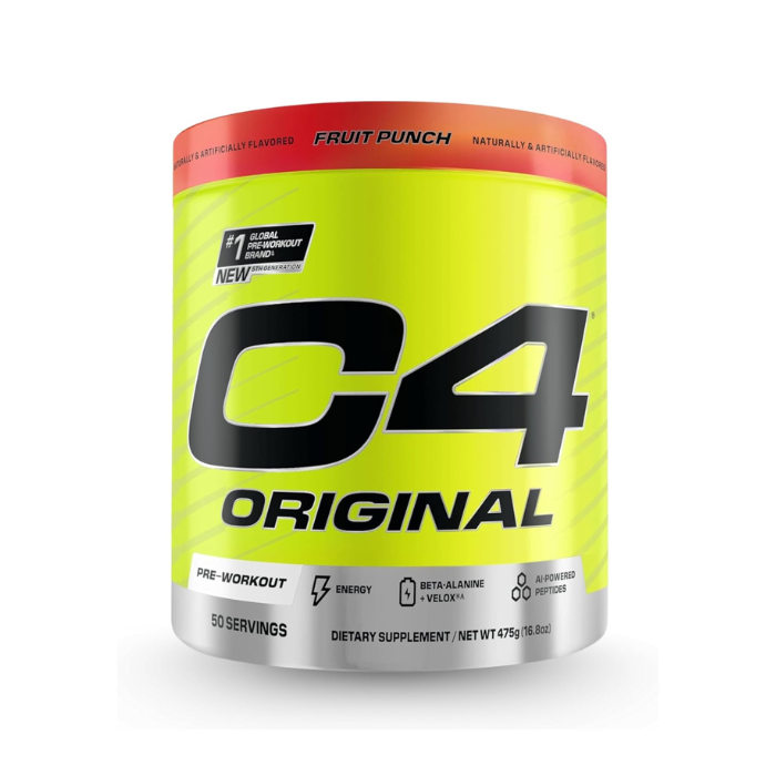 Cellucor C4 Original Pre-Workout Fruit Punch 475g, Energy, Focus and Endurance, 50 Servings
