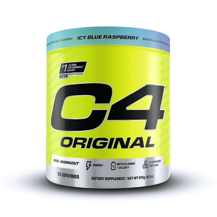 Cellucor C4 Original Pre-Workout Icy Blue Raspberry 470g, Energy, Focus and Endurance, 50 Servings