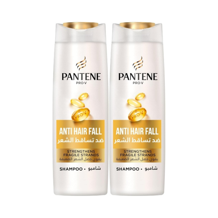 Pantene Pro-V Anti Hair Fall Shampoo for Strengthened Hair, 390ml Pack of 2