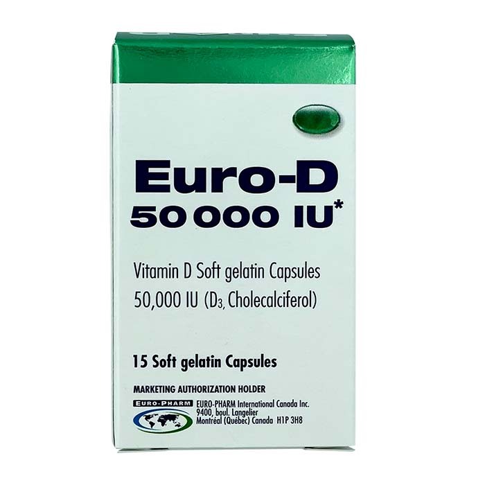 Euro D 50000 Iu Vit D3 Soft Gel Caps 15s Life Pharmacy Life Store